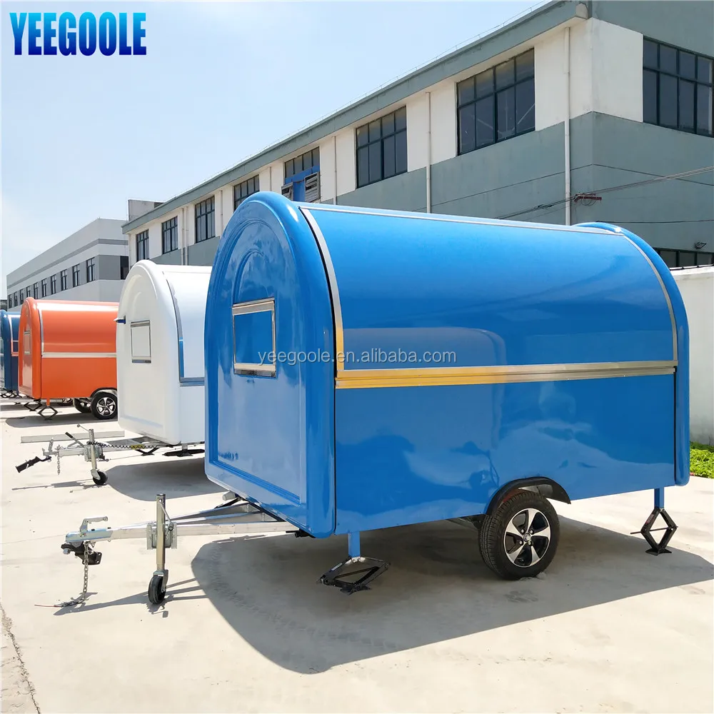 CE OEM gas/electric mobile fast food vending ice cream field trailer/cart /van with power supply