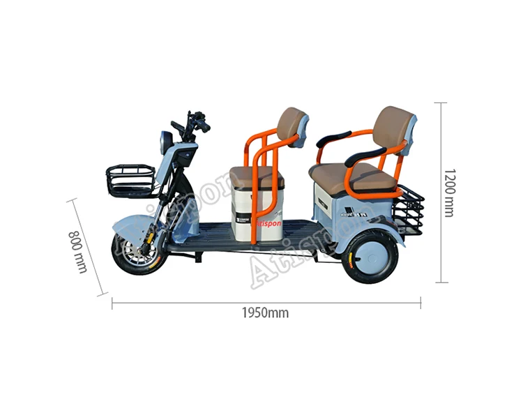 New 3 Wheel Tricycle Adult Trike Small Leisure Urban Leisure Electric Scooter Moped Electric Bicycle
