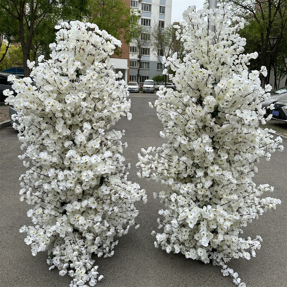 IFG New Arrivals White Peach Blossom Flowers Arch Backdrop for Wedding Decorations