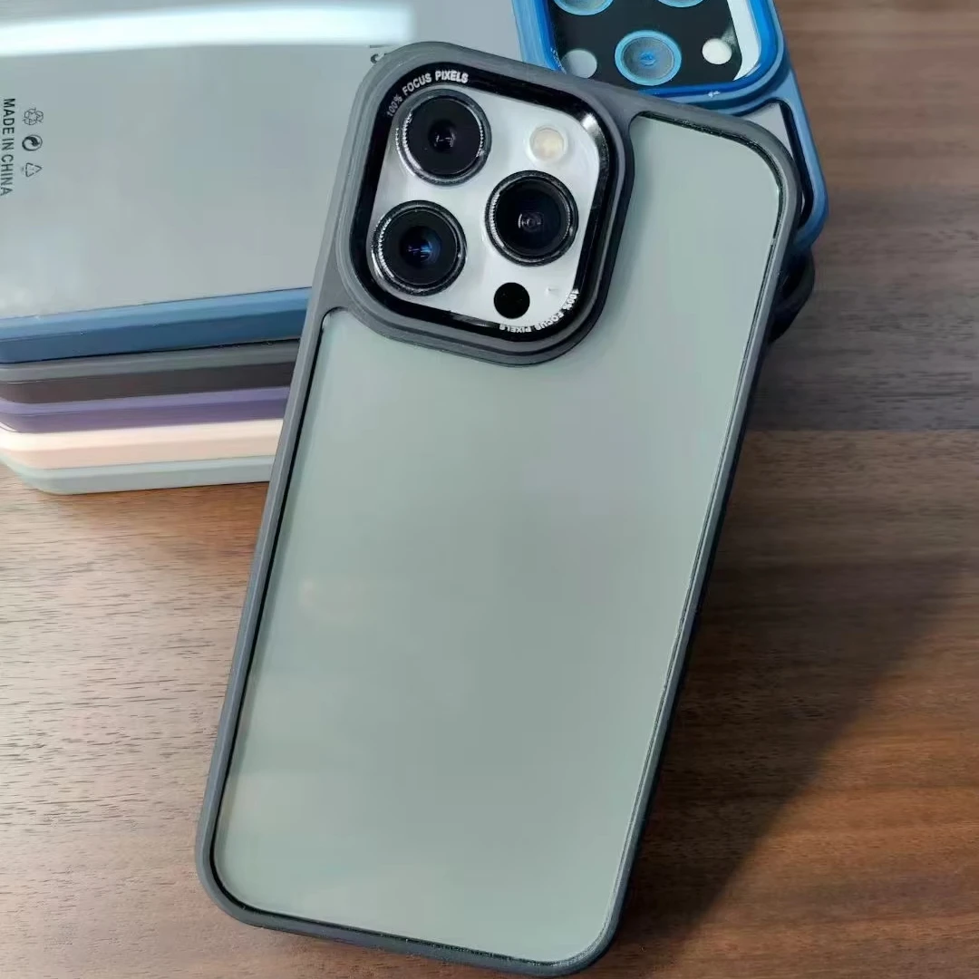 BAILI factory 2025 Popular Dazzle nail eagle Eye metal frame mobile cover for Iphone XR 15 Pro through black acrylic phone shell