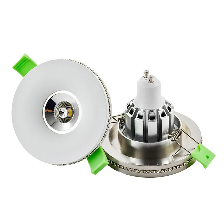 Встроенная светодиодная лампа Spotlight рамка MR16 GU10 GU5.3 для жилья нижнего света кольца встраиваемые с украшением в виде кристаллов, осветительный прожектор, отделка кольцо
