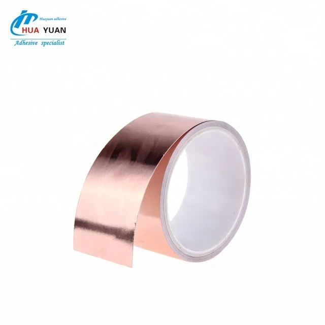 China supplier 25mm copper tape 3mm acrylic adhesive copper foil tape