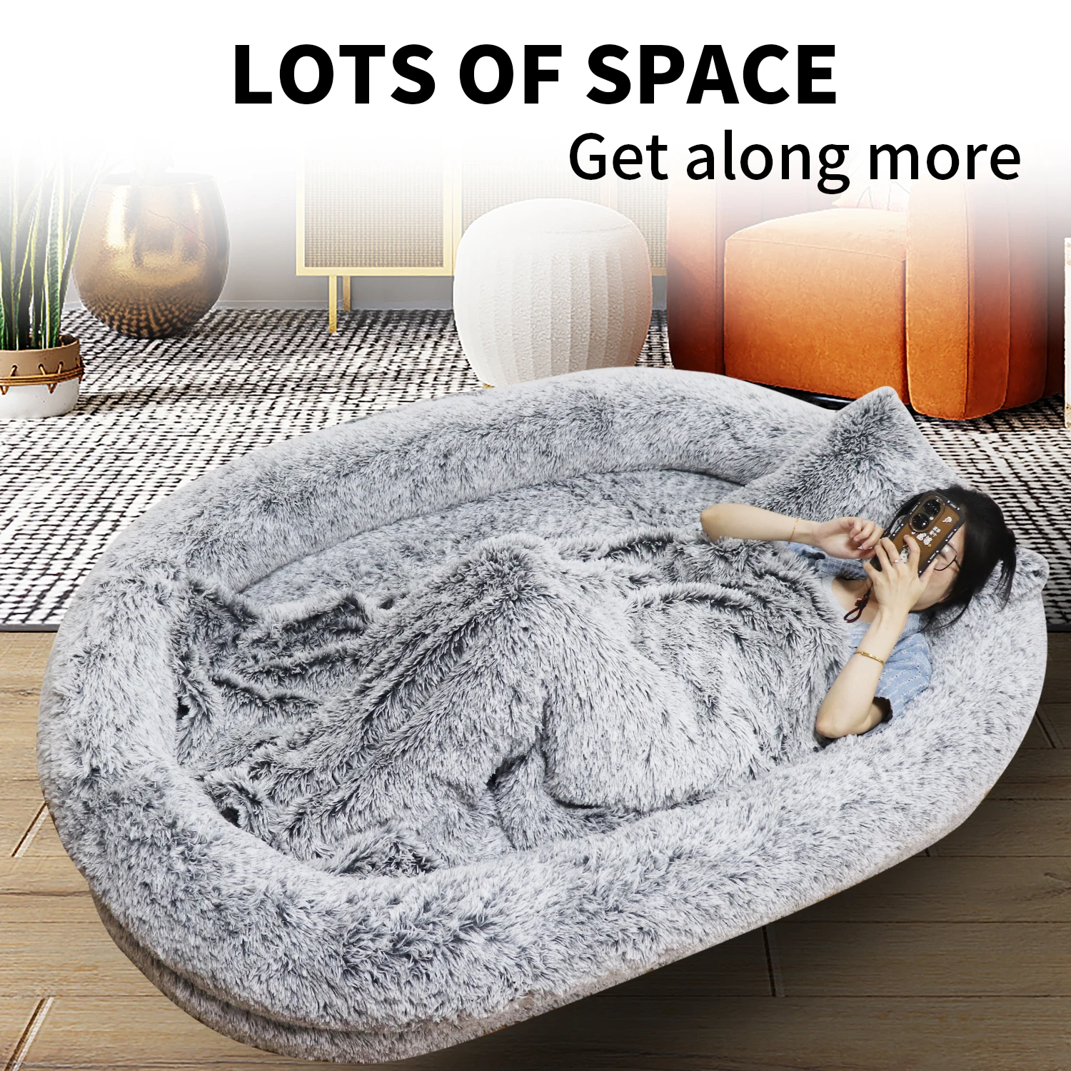 Pet Bed Humans with Pocket Plush Pet Beds Luxury Pet Beds for Small Medium and Large Dogs