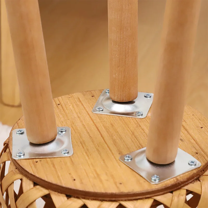 Hot deal natural bamboo baskets with stand wood legs woven bamboo planter pot with legs