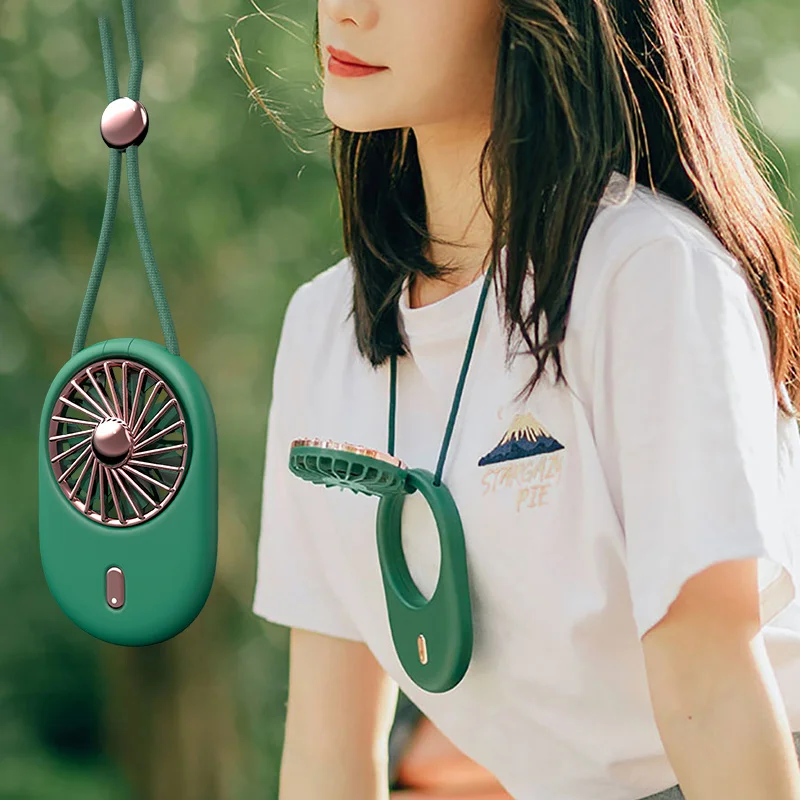 Rechargeable neck fan ventilated or mini fan Usb charging travel office student hanging neck portable