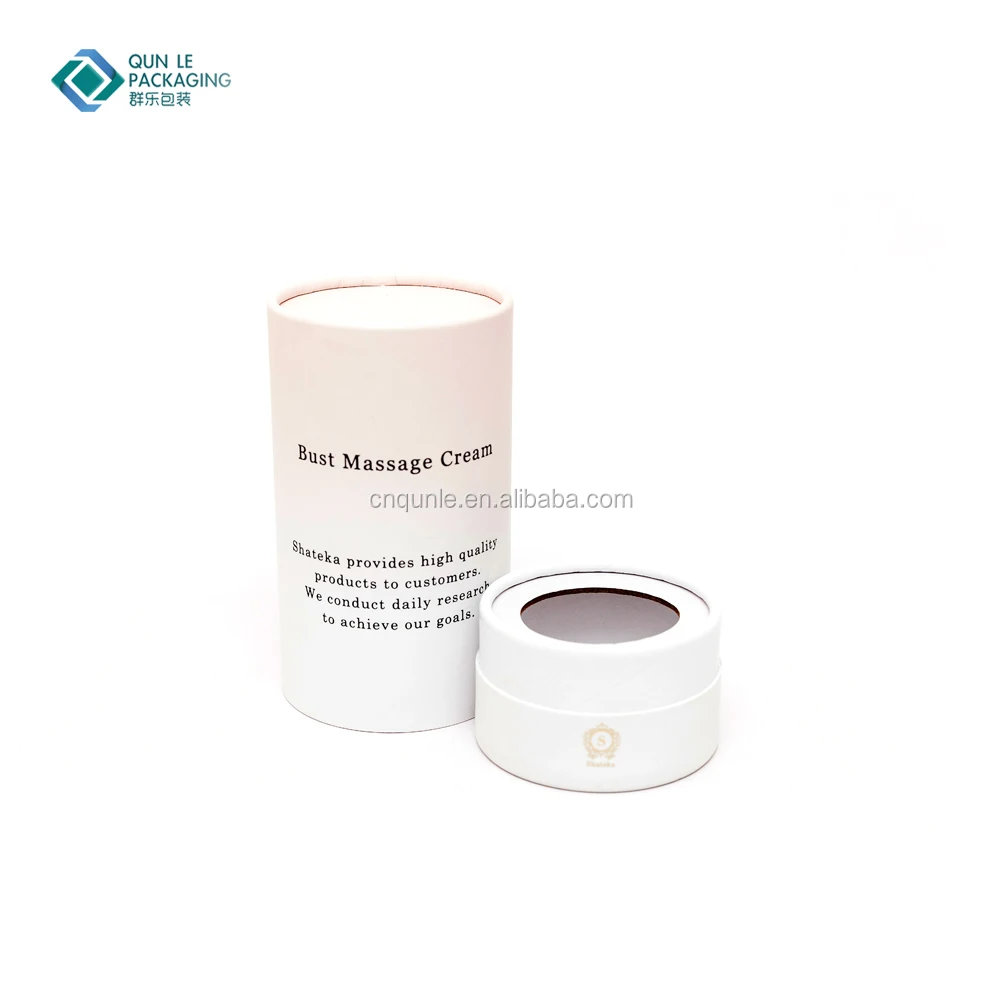 High-Quality New Design Candle/Cosmetic/CBD Hemp Oil/Bottle Round Paper Box Canister Packaging with Holder