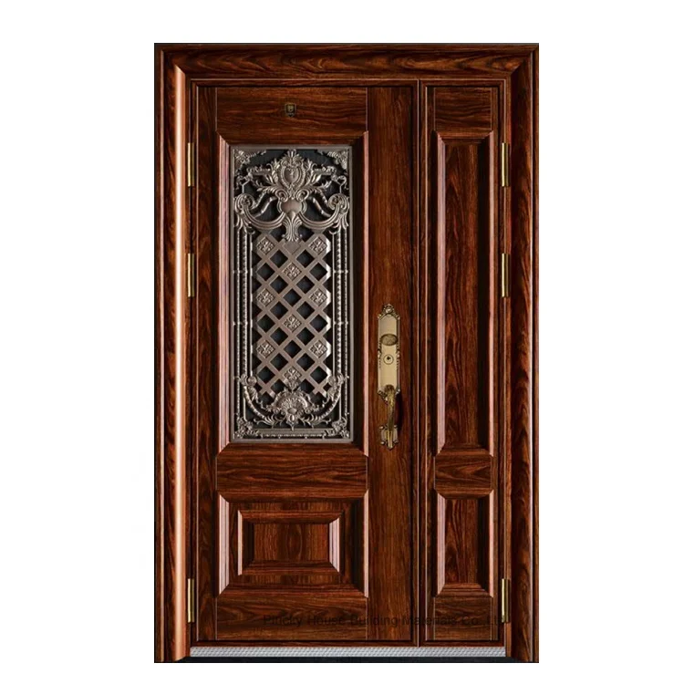 Luxury Design Metal Steel Door Single Double Exterior Front Security Steel Door