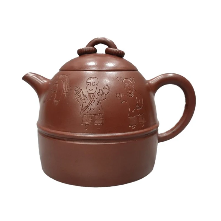 
Portable Chinese Kung Fu Travel Tea Set Ceramic Golden Bell Teapot 