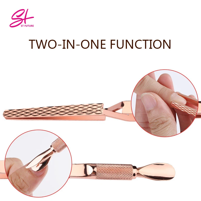 ST Future Stainless Steel Nail Art Manicure Tools Shaping Tweezers Cross Nail Clip  for Acrylic UV Gel Shaping Pinchers