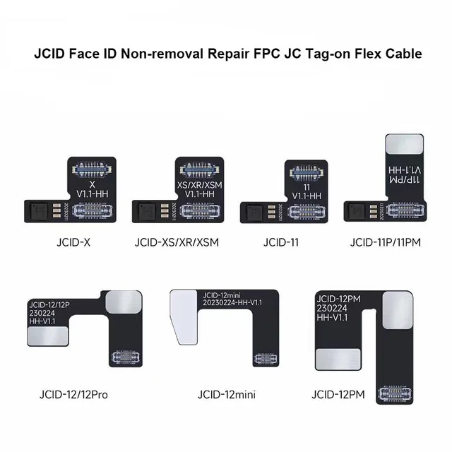 JC Non Removal Dot Matrix Flex Cable for IPhone X-14 PRO MAX Dot Projector Read Write Face ID Repair Flex Cable No Welding IC