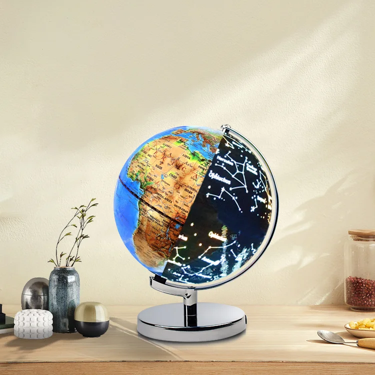 Desktop Globe 360 Degrees Rotating Kid Toy Educational World Globe Ornaments