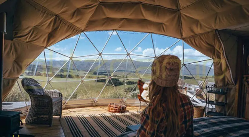 Outdoor pvc hotel room house resort garden Igloo tent big geodesic dome tent