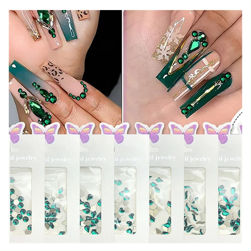 CY 3D Flatback Rhinestones Glass Colored Rhinestone Non Hotfix Flat Back Crystals