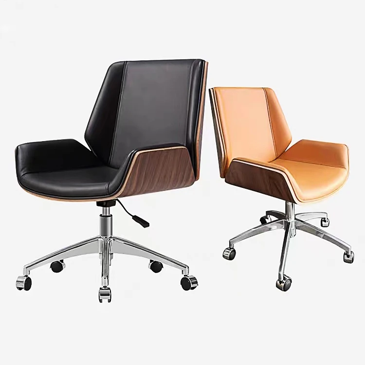 Modern Luxury Swivel Leather Office Chair For Computer Desk Adjustable Executive Office Room Chair Furniture
