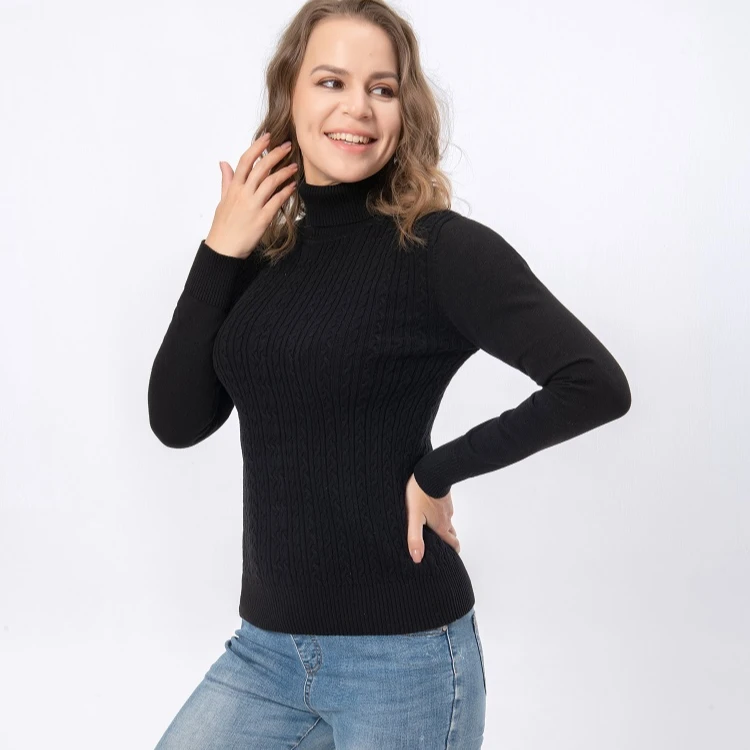 Pullover Long Sleeve Slim Women Stylish Ladies Twist Knitted Winter Sweater Tops