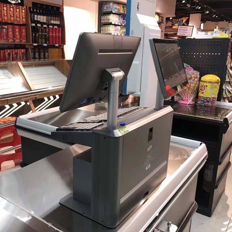 Android Smart Supermarket Automatic Cash Cash Register With Card Reader
