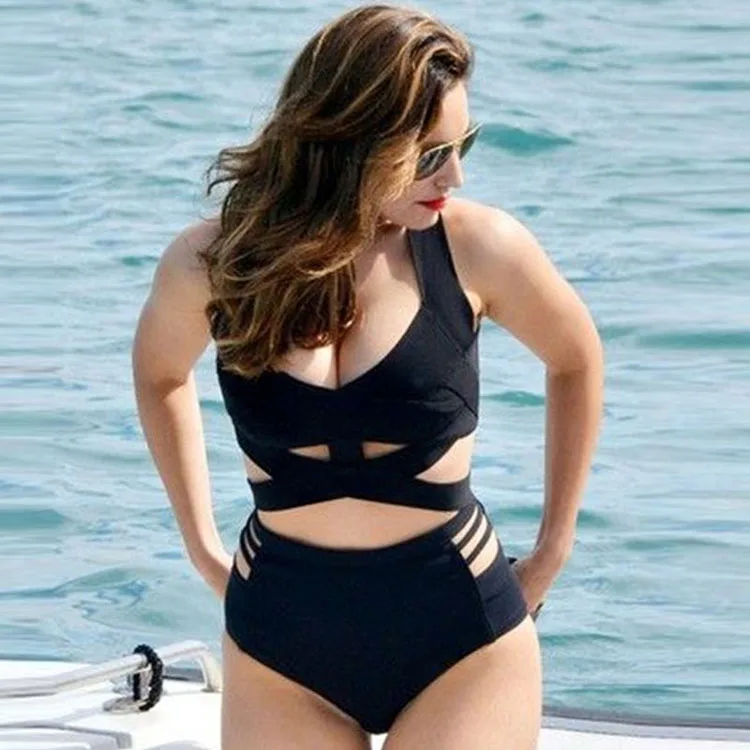 2019 Woman Swimwear Plus Size Fat Women Bikini Swimsuit Wholesale