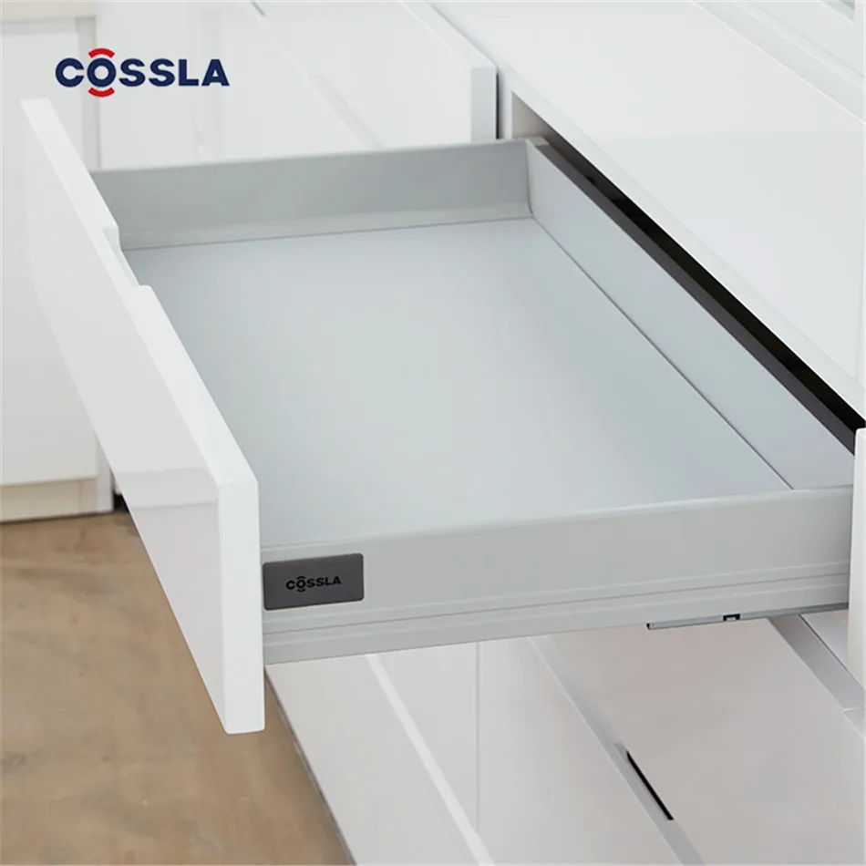 
full extension blumot soft close tandem metal box drawer slide 85mm height luxury metal box 
