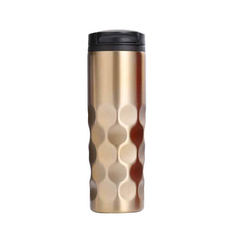 Modern travel coffee double wall plastic vacuum travel mug