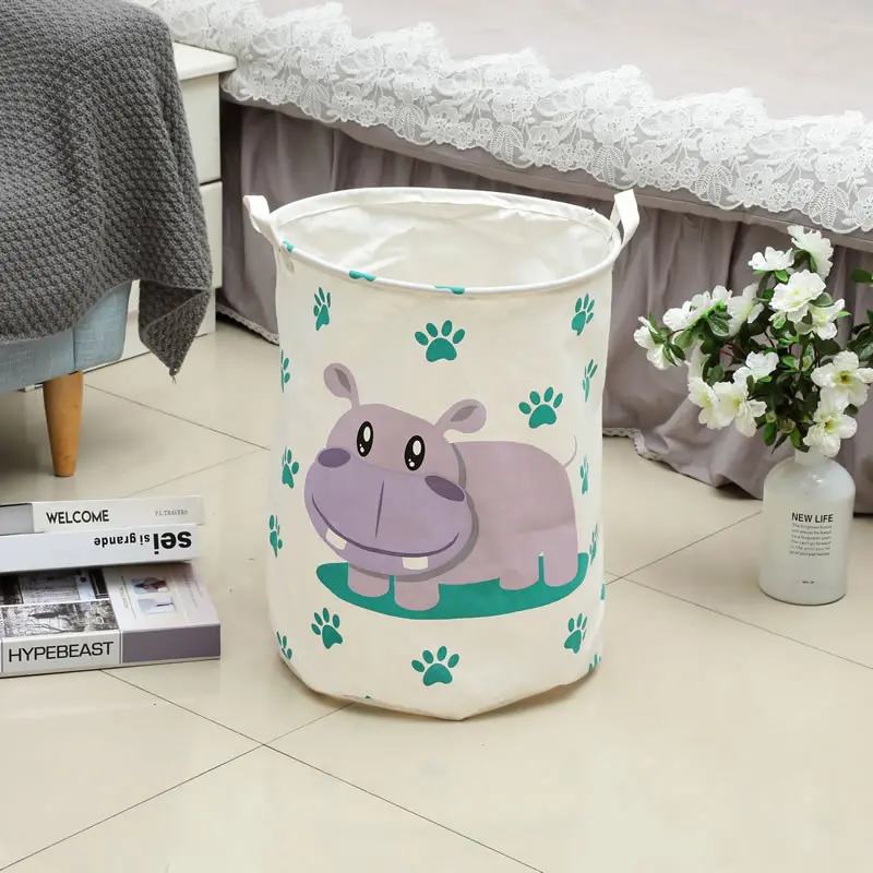  Корзина из ткани с мультяшными животными для хранения игрушек складная корзина белья детей корзина-ведро