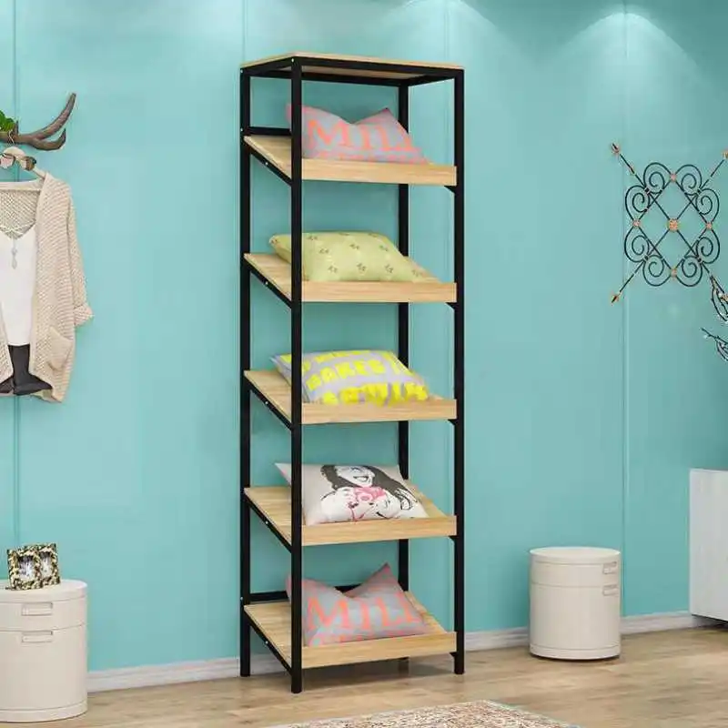 Home textile store shelf display rack festive bedding display cabinet fabric four piece quilt pillow rack