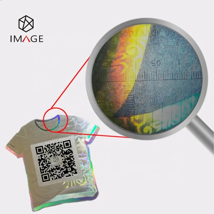 Custom Laser Holographic Security Labels Stickers for Clothing Hangtag Products