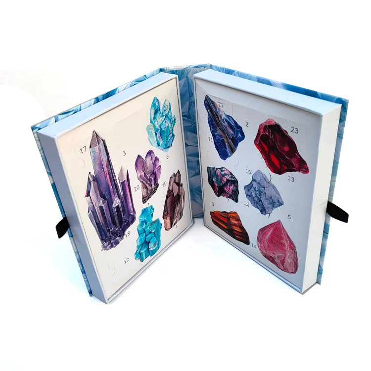 Countdown Candle Rock Minerals Gemstone Advent Calendar Box Promotion Gift Box