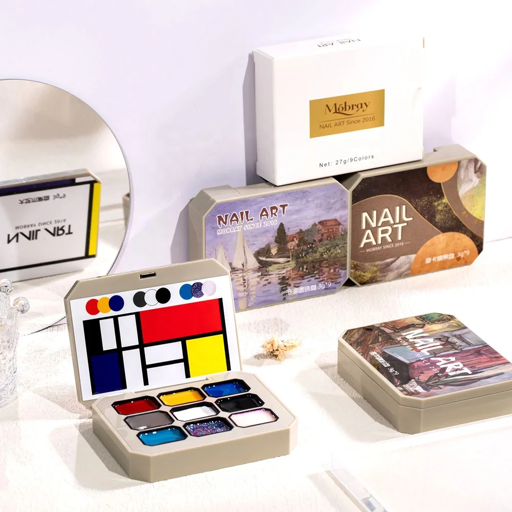 BQAN Private Label Nine Color Nail Gel Nail Art Fashion Design Paint Gel Portable Solid Gel