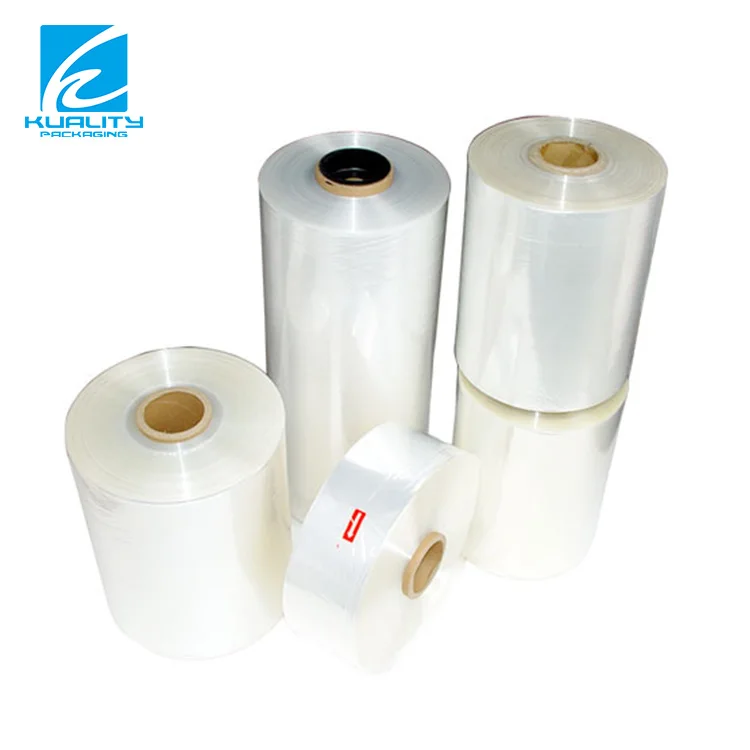 Food grade Custom logo shrink wrap film bags plastic heat  barrier  pof shrink film roll