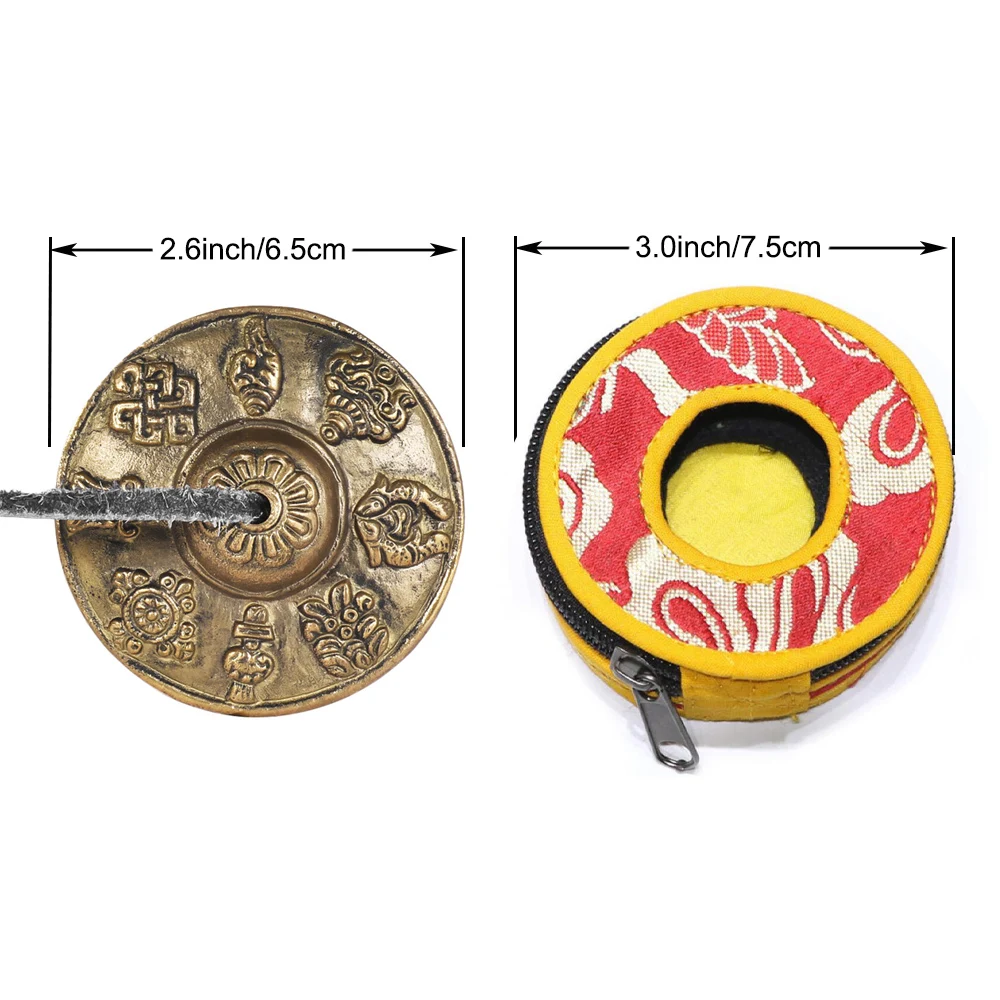 2.6inch Tingsha Cymbals Bells with Bag