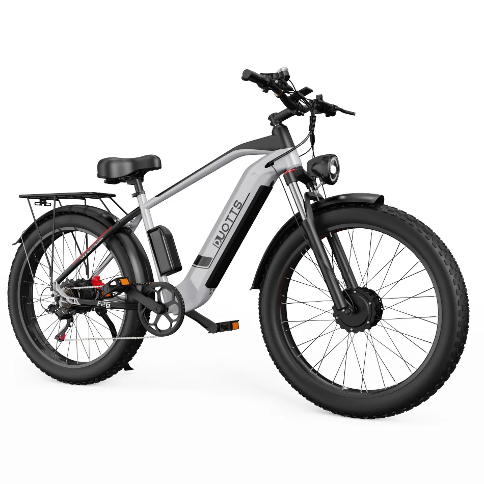 Free Shipping EU warehouse Electric Bike Bicycle DUOTTS F26 Silver Black 48V 17.5AH Battery 750W*2 Electric Dirt Bikes for Adult