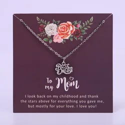 LWD60376 Stainless Zodiac Family Tree of Life Dragonfly Snowflake Christmas Wish Gift Footprints Dog Cat Paw Person Necklaces