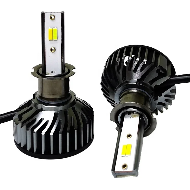 Двойной цвет светодиодными кристаллами CSP лампочка 3000K/6000K желтый/белый H3 светодиодные фары 50 Вт 6000LM светодиодные лампы для передних фар фары