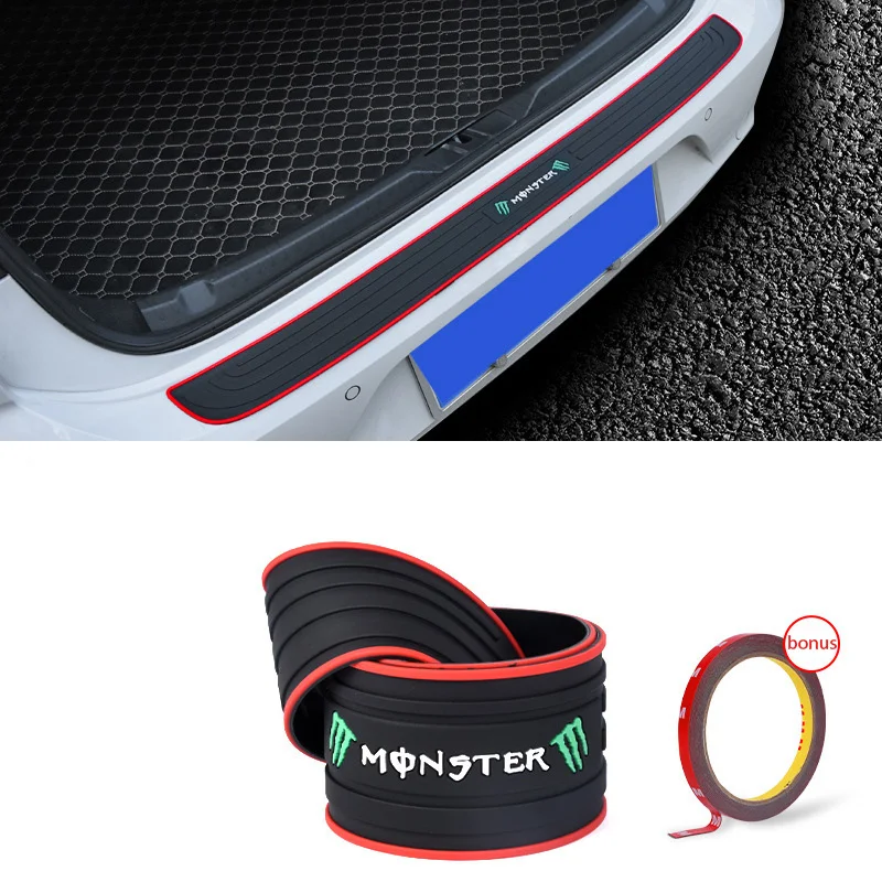 Universal Scratch Resistant and Non-slip Rubber Rear Bumper Guard Protector Strip for Most Cars Vehicles