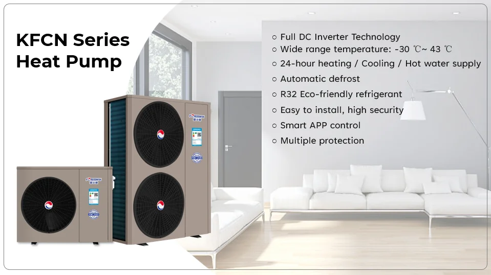 Hot design OEM monobloc inverter Three in one heating cooling DHW  heat pump air to water heatpump