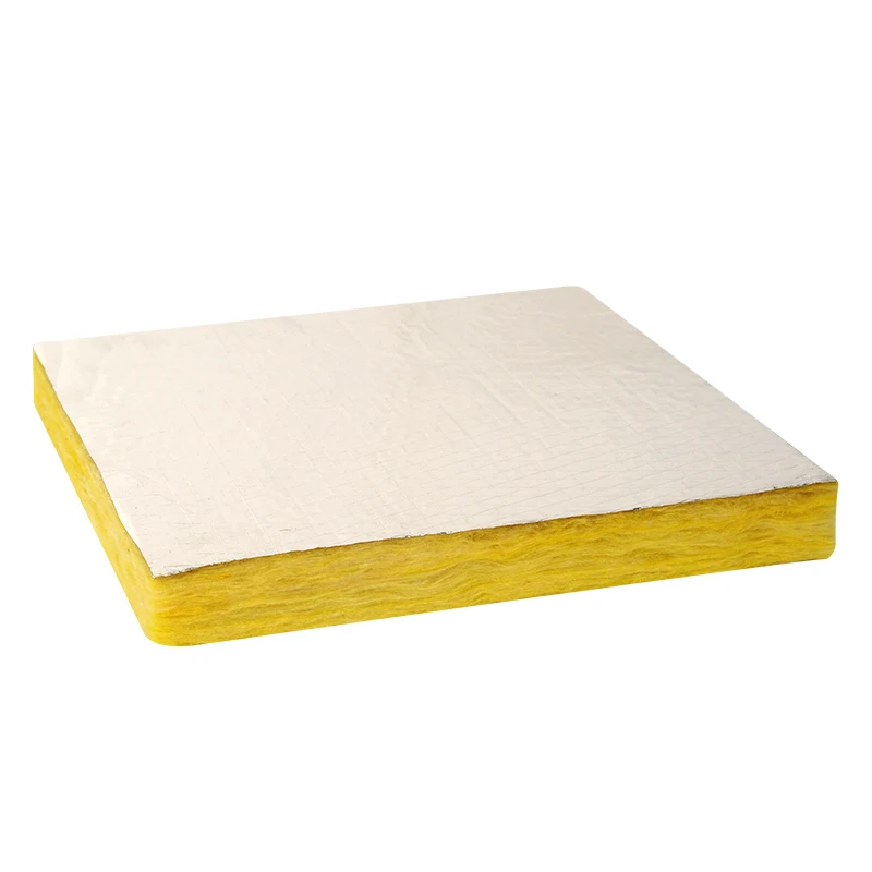 
2021 high temperature Fiberglass insulation material glass wool board with aluminum foil 