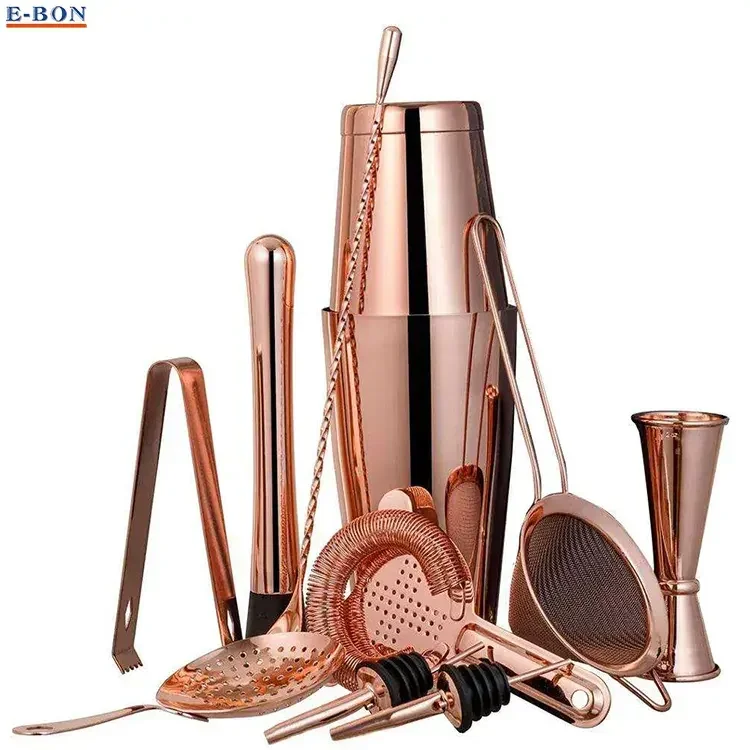 Luxury Style Stainless Steel Accesorios Bar Bar Tong Accesorios Bar Cocktail Shaker Bartender Kit Barware Tools