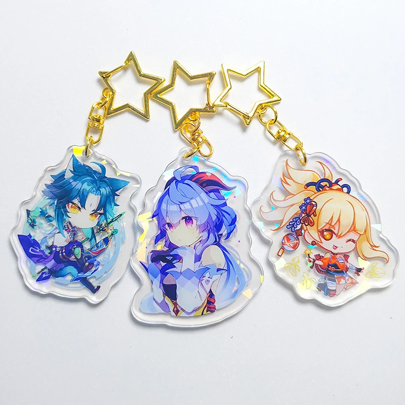 Acrylic keychain custom keychain men and women creative car student schoolbag key pendant