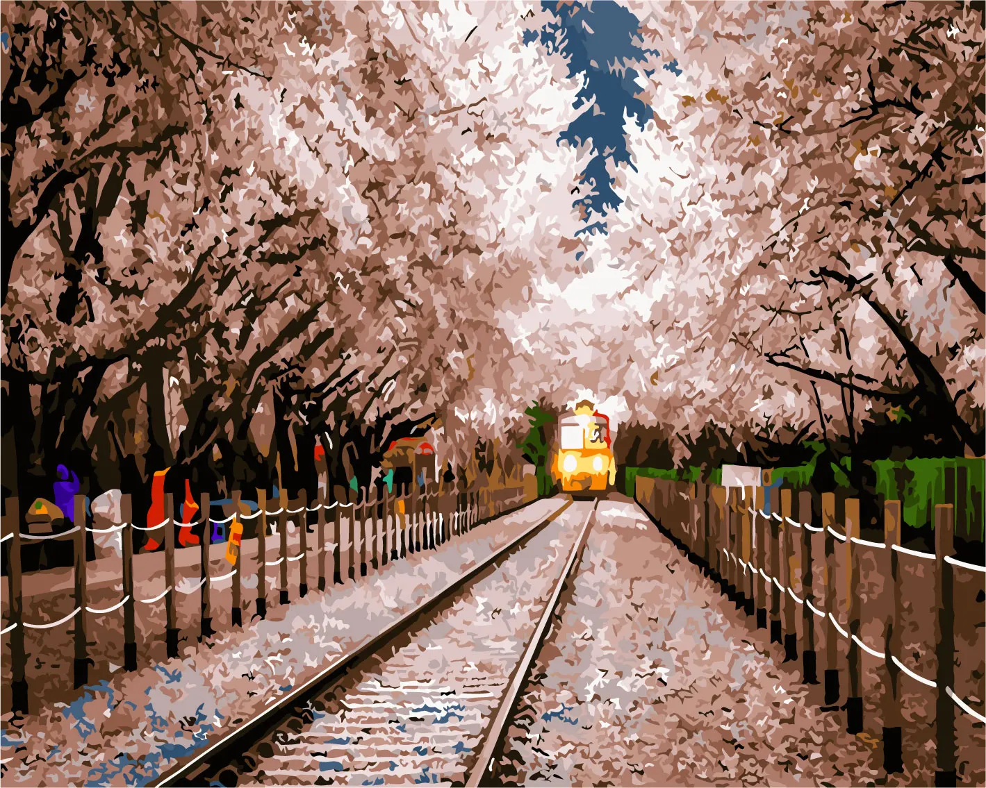 
Diy Digital Painting Framed Print Landscape Modern Abstract Art Canvas Custom Digital Painting 