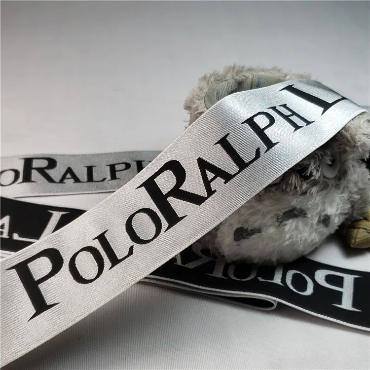 Accept Customized Jacquard Logo Embroidered Elastic Band for For men Underwear Boxer Shorts Waistband Belt