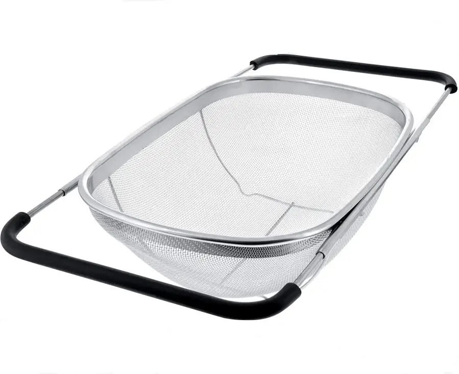 Овальный Дуршлаг Из Нержавеющей Стали с сетчатой корзиной с силиконовой ручкой