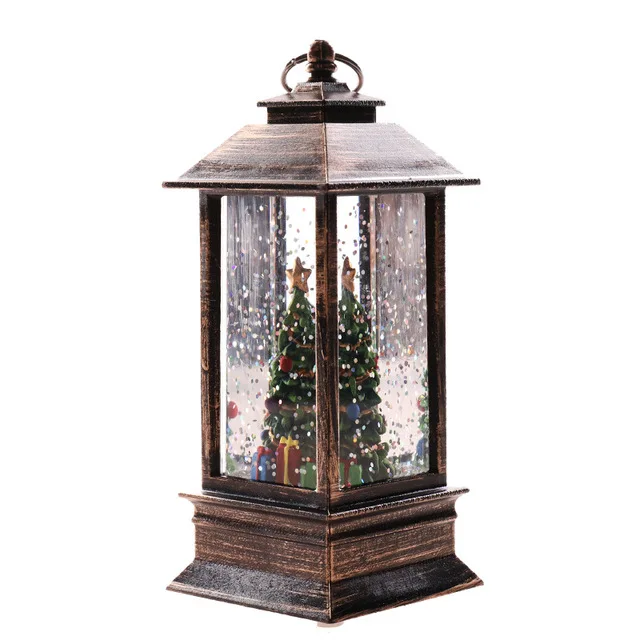 Hanging Christmas Lantern With Flickering LED   decoration  Simulation Snow Globe Lantern