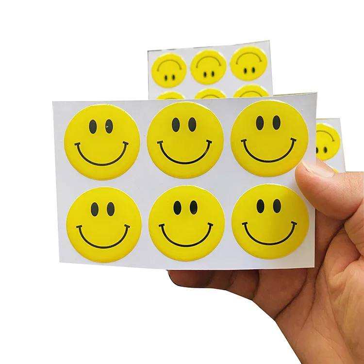 Adhesive Company Logo Printing Resin Crystal Dome 3D Custom Epoxy Sticker