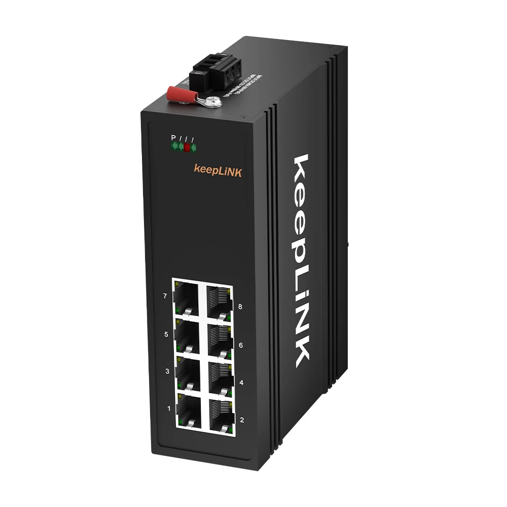 8 10/100 м RJ45 медный PoE порт неуправляемый Промышленный Коммутатор Ethernet для системы видеонаблюдения DIN-рейка
