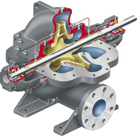Насос с двойным всасыванием, износостойкий насос с осевым разделением песка и гравия для транспортировки сырой нефти и горных работ