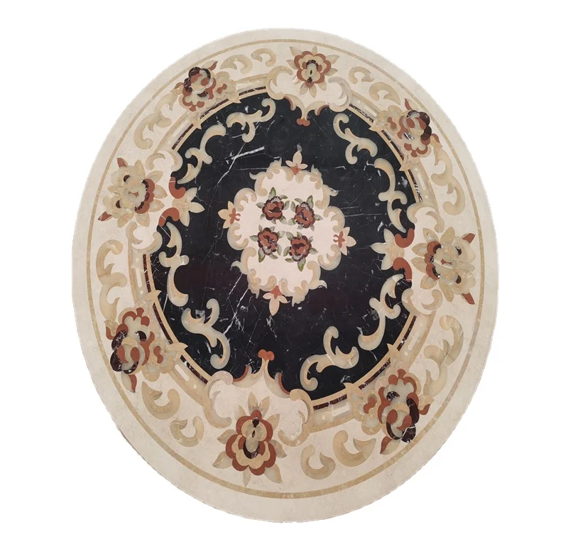 marble floor tiles pattern waterjet round pattern medallion Guangzhou foshan stone manufacture