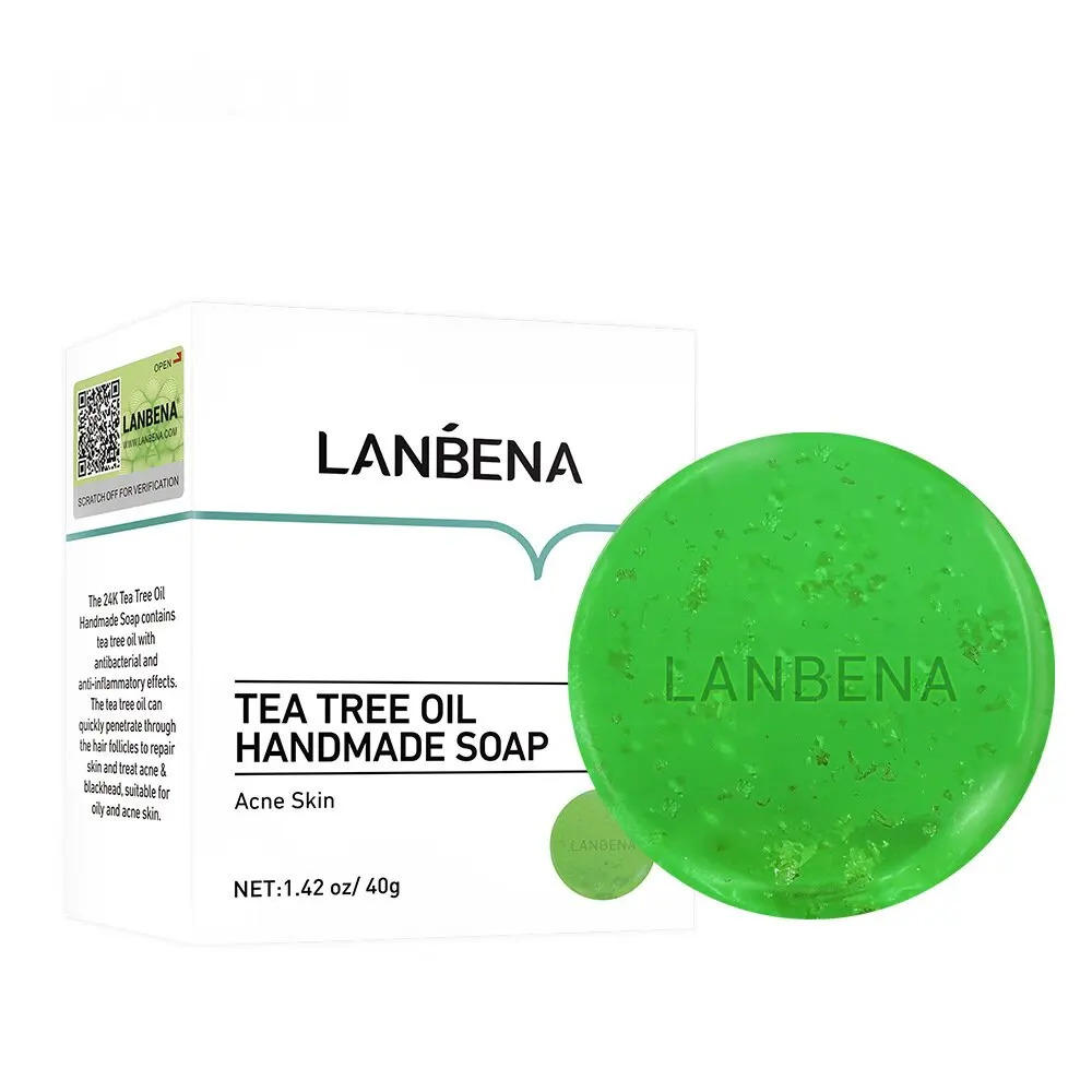 LANBENA Tea Tree Natural Beauty Organic Soap Essential Oil Handmade Soap Bath Soap