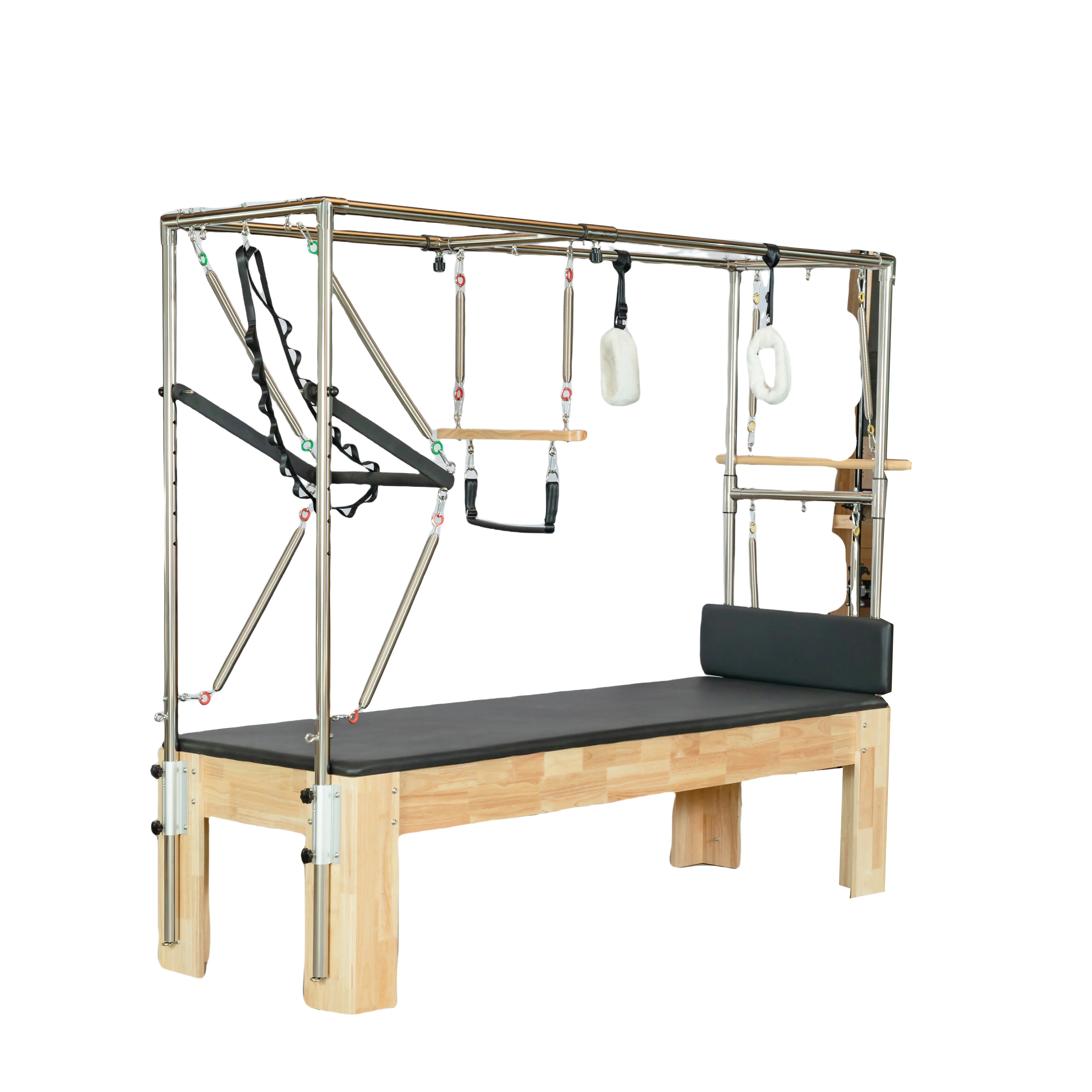 Hot Sale Gym Fitness Equipment Multi functional Oak Wood Reformer Yoga Pilates Cadillac Reformer