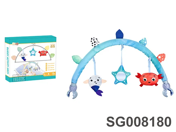 Infant plush animal mobile bed bell baby newborn educational car seat crib pram arch hanging rattle toy for kid toddler