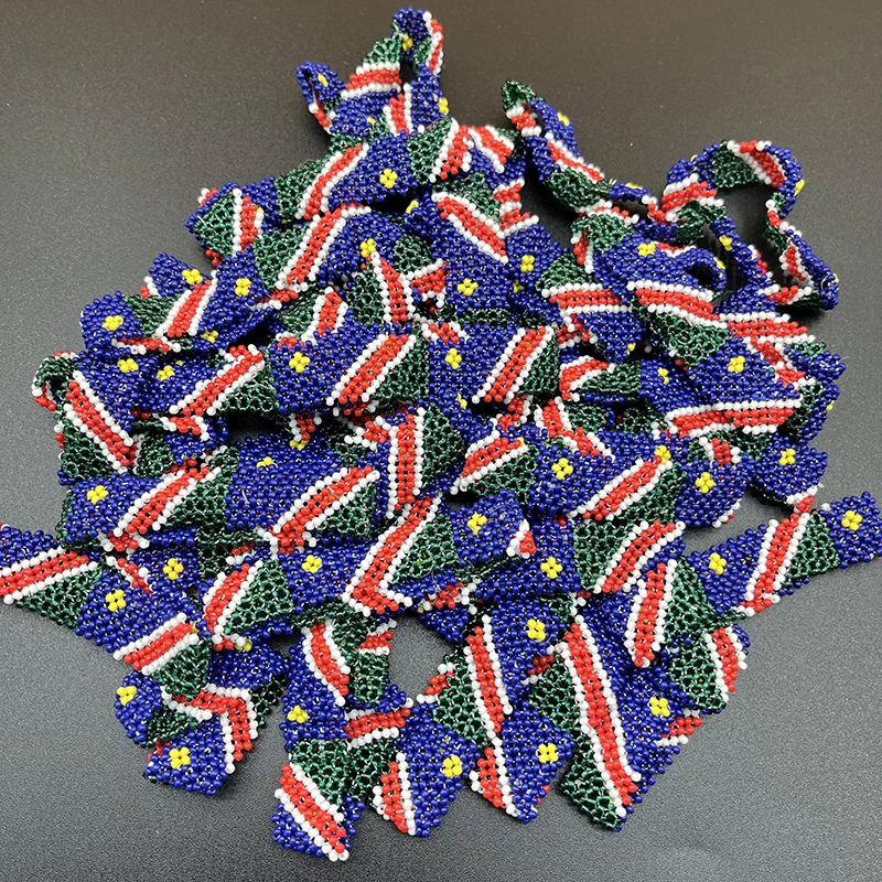 Dazgirl 3mm beads handmade australian flag beaded bracelet